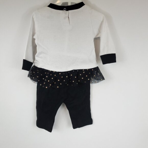 Way To Celebrate New Years Baby Girl Black White 2 Piece Set New Years Sz 0-3M - Picture 7 of 9